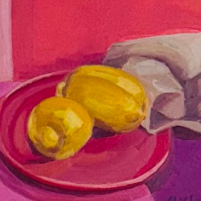 Lemons on Pink
