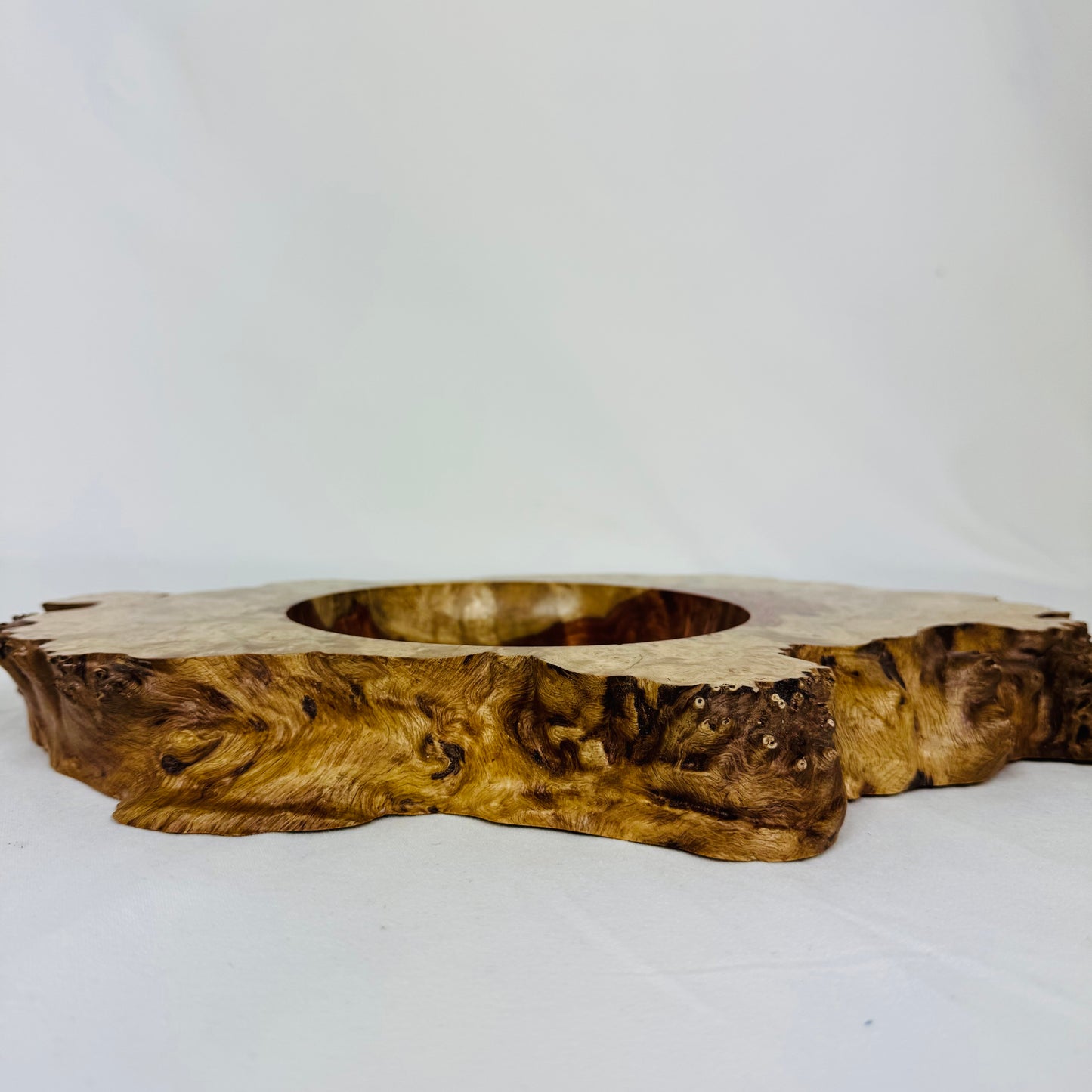 Thailand Gold and Red Amboyna Natural Edge Bowl