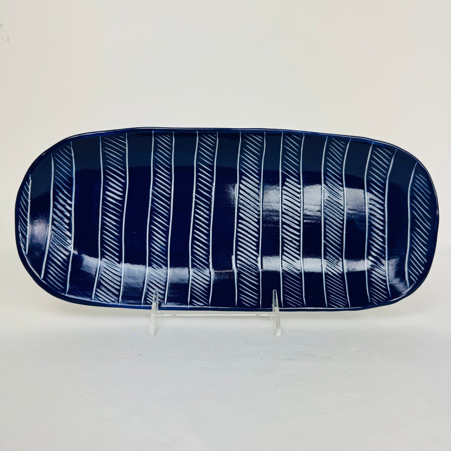 Oval Cobalt Platter