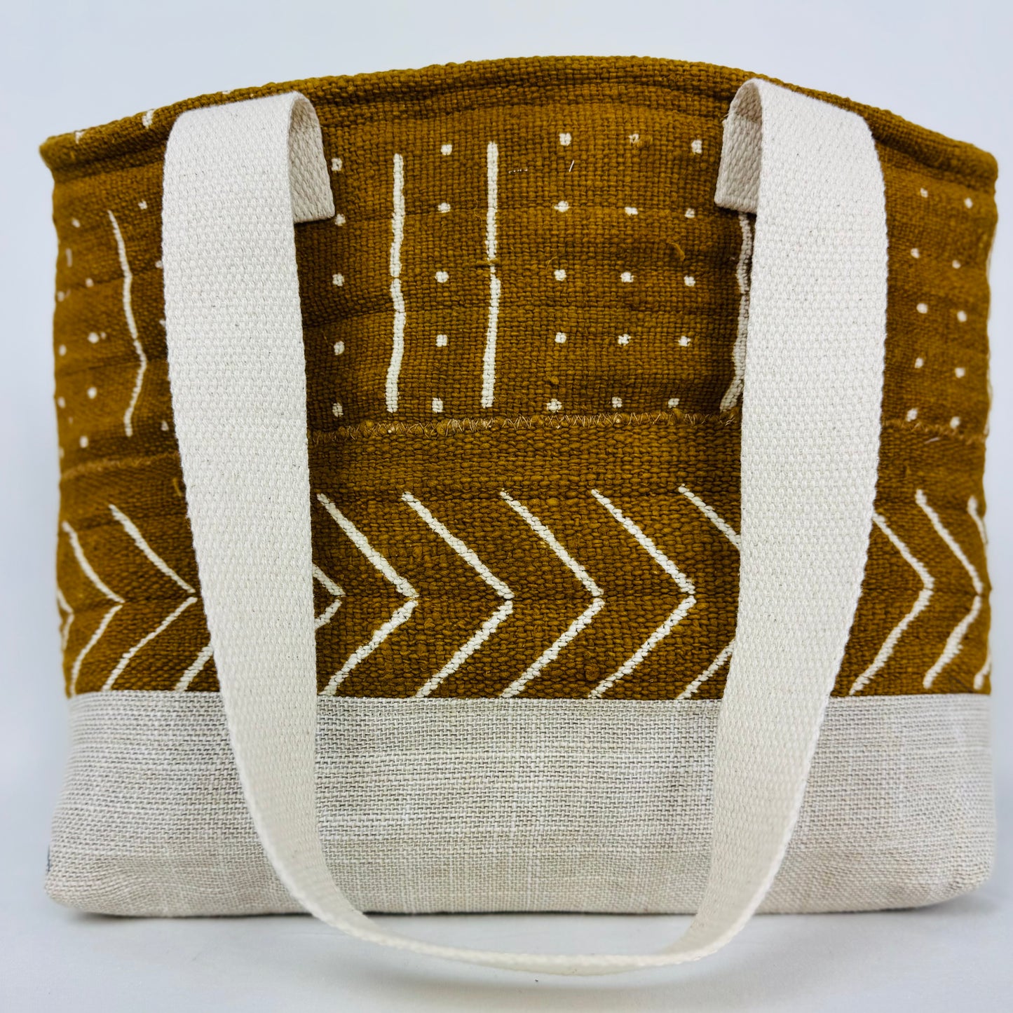 Vintage Mustard Mudcloth Bag 23