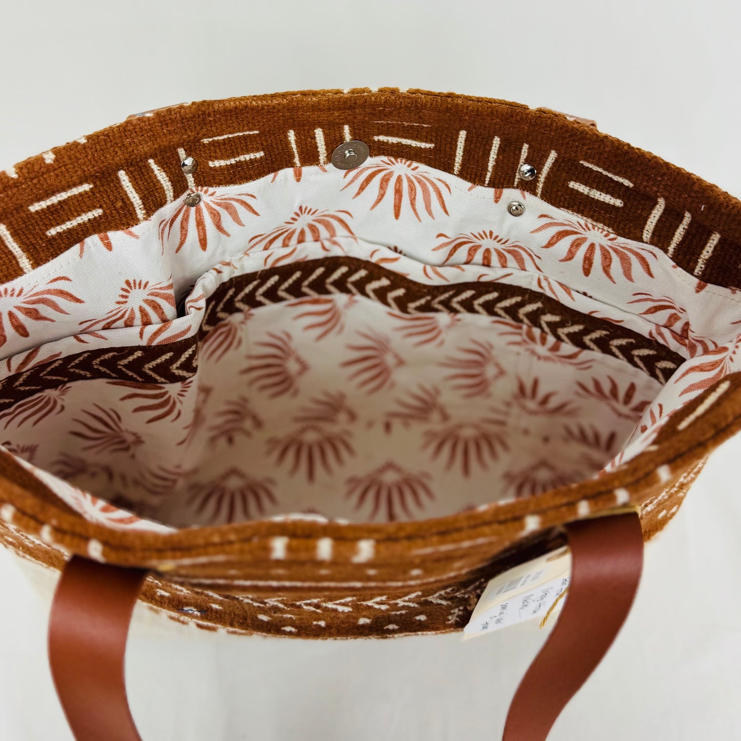 Vintage Brown Mudcloth Bag 21