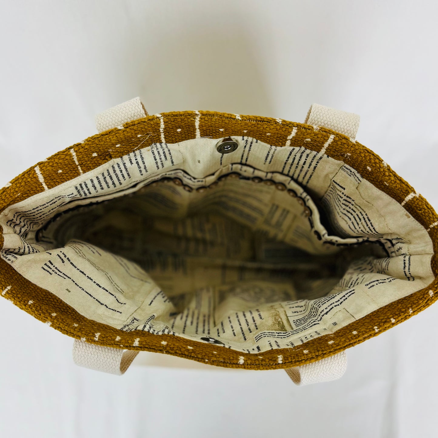 Vintage Mustard Mudcloth Bag 23