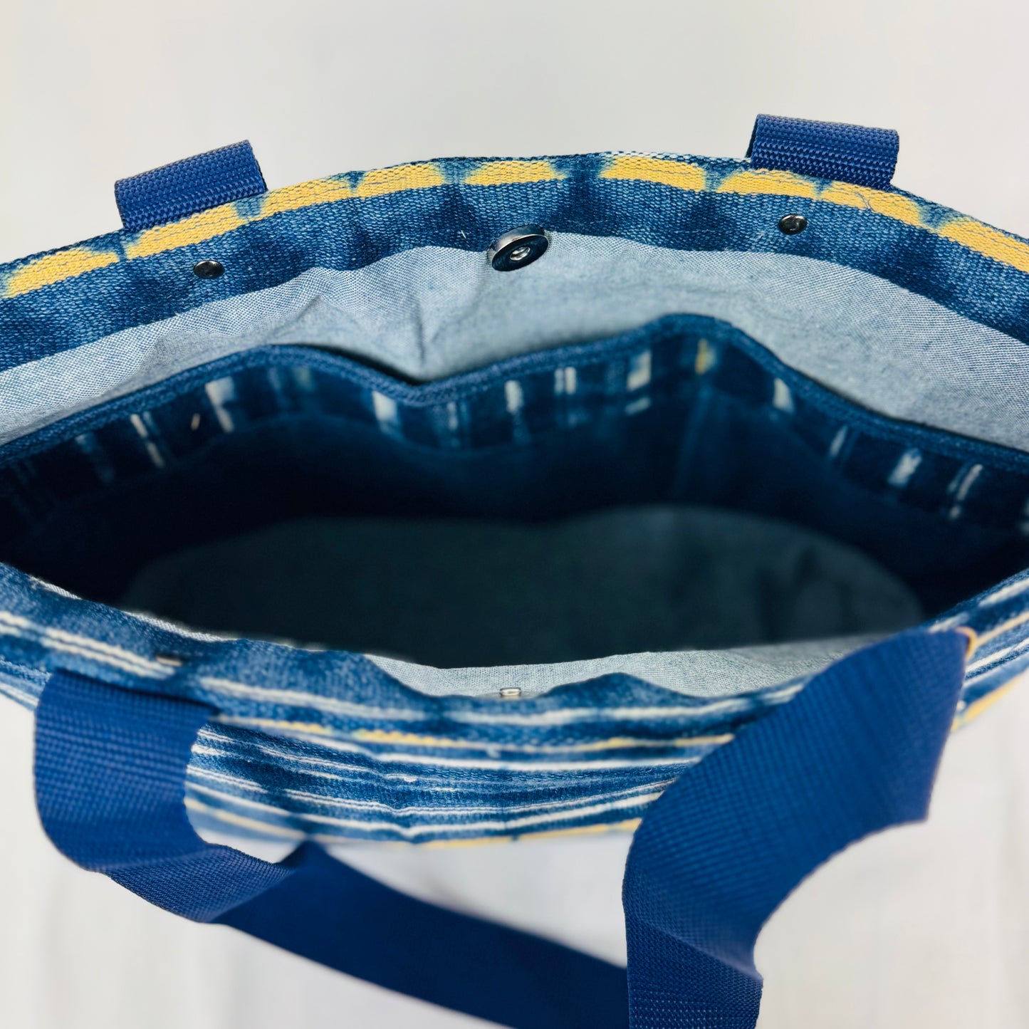 Vintage Blue Kente Cloth Handbag 22