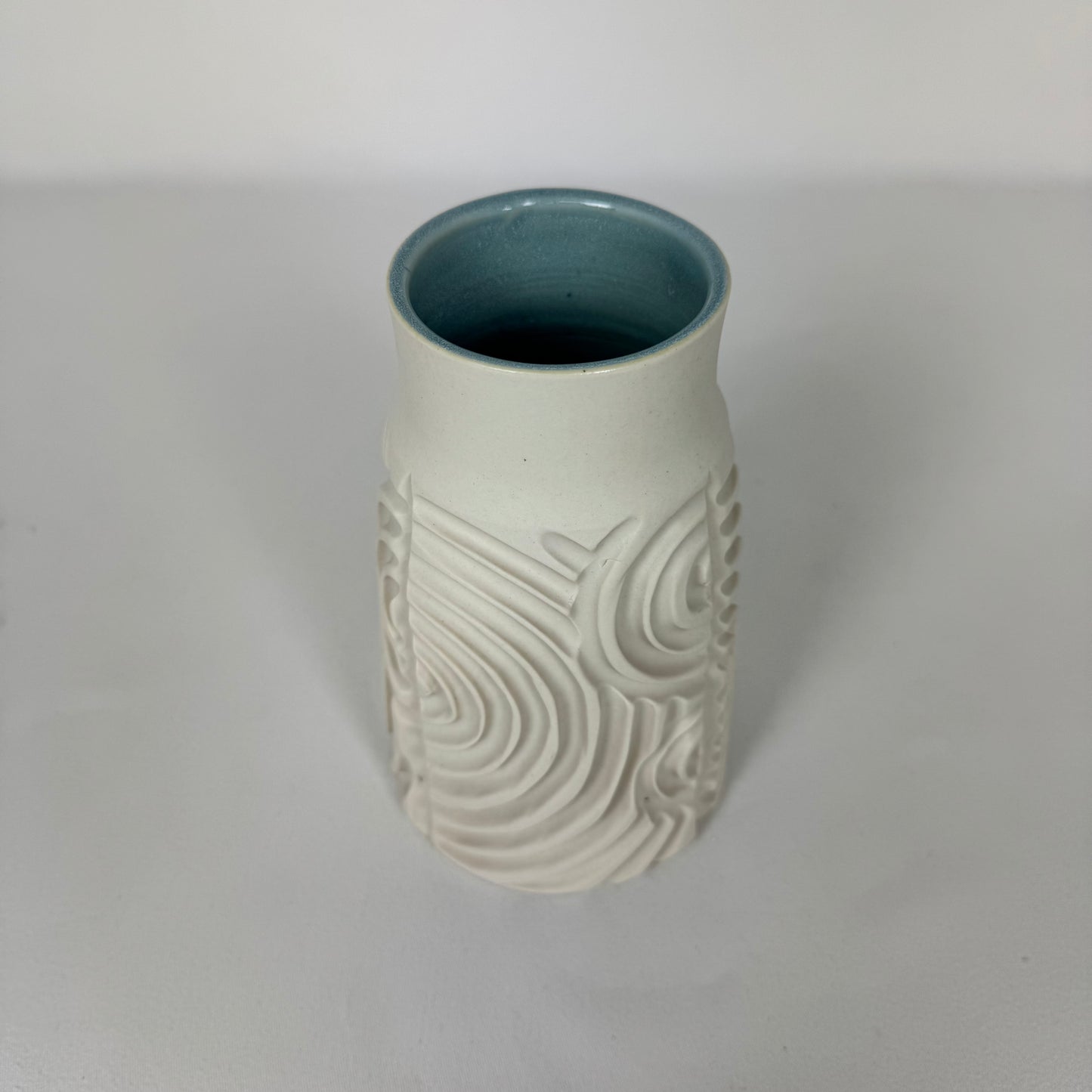 Short White Porcelain Vase