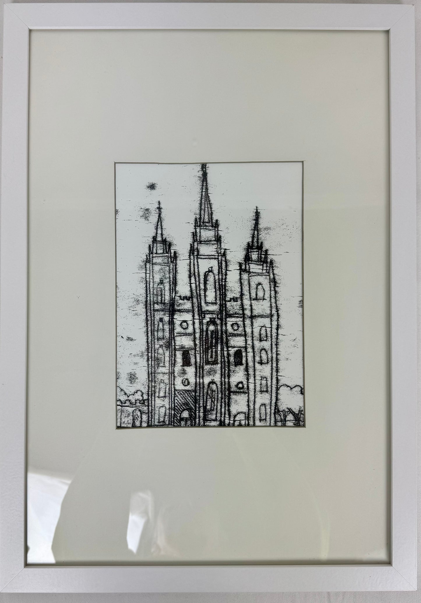 Salt Lake Temple Monoprint