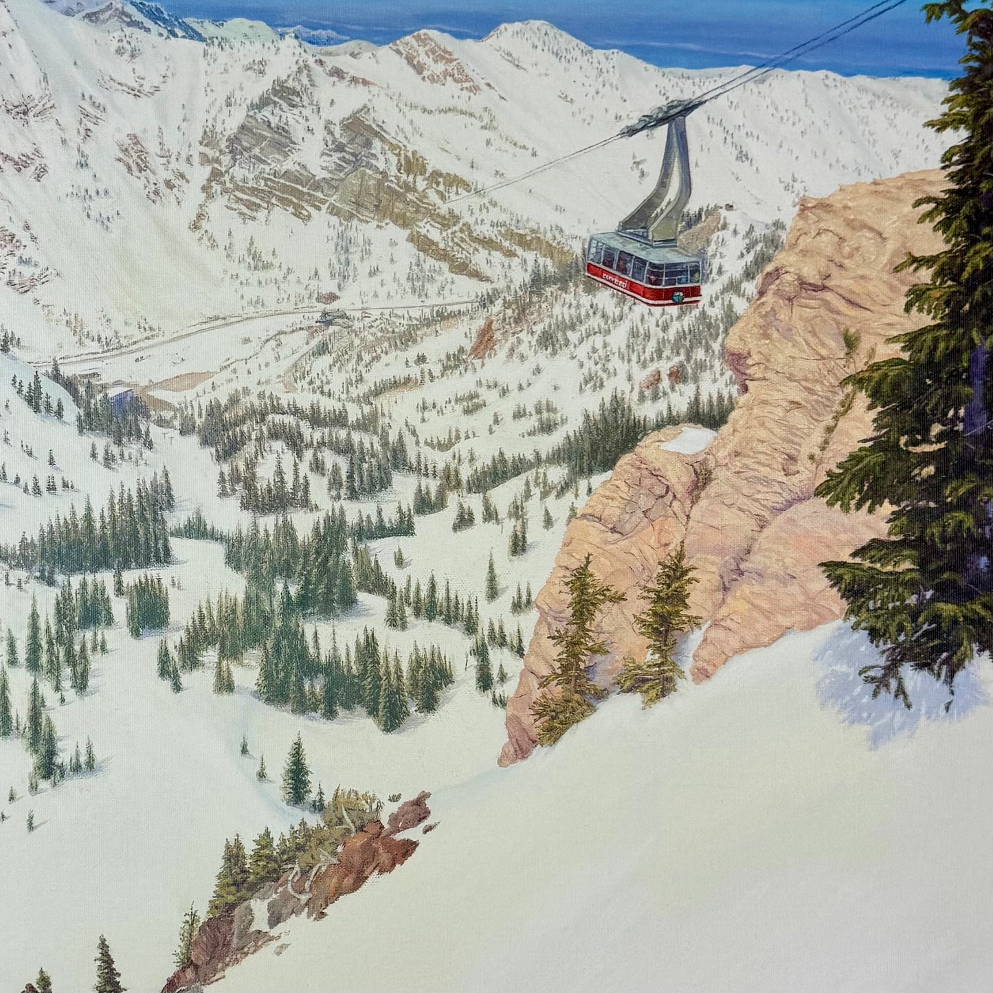 Snowbird Tram Giclee Canvas