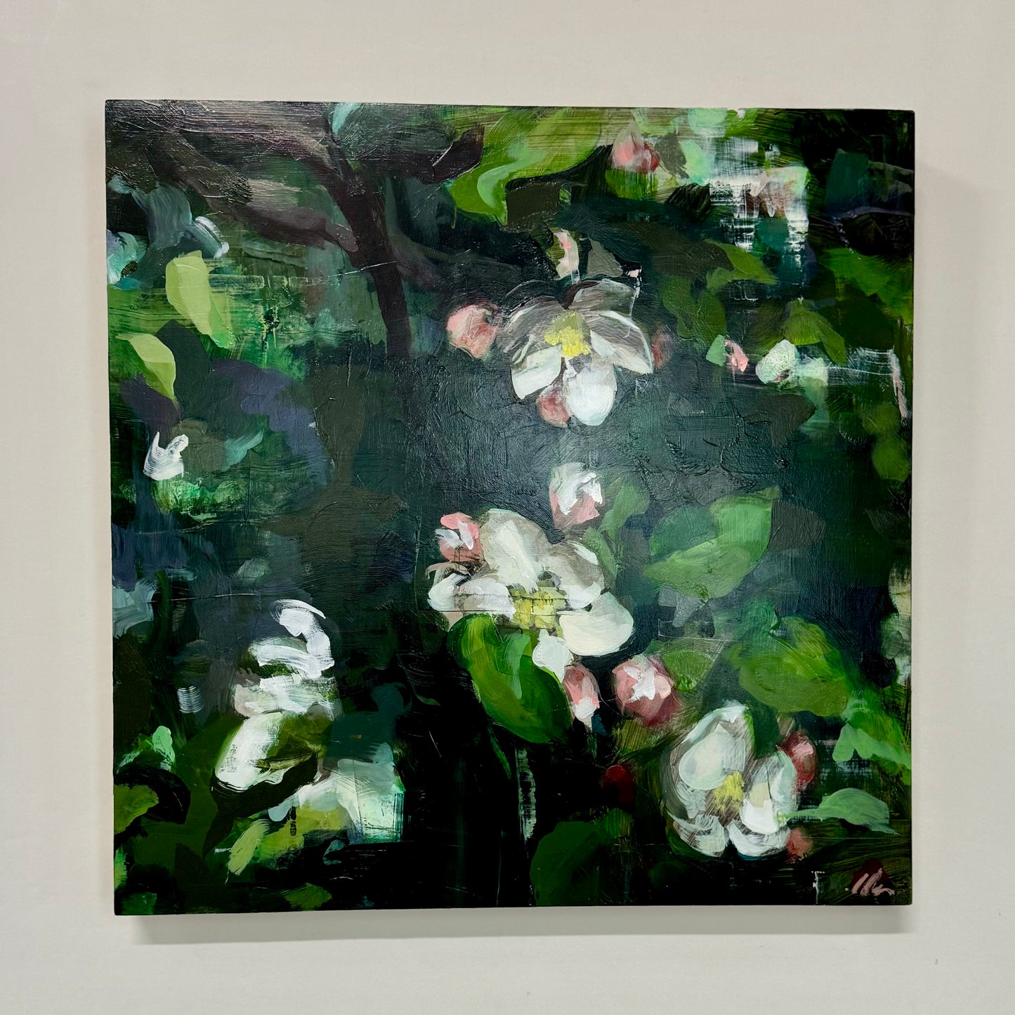 Blossoms on Deep Green