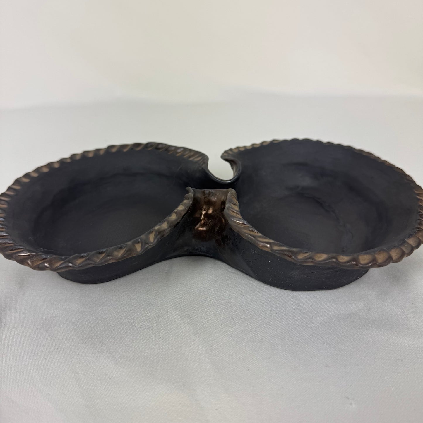 Hand Built Scalloped Two Segment Bowl 4
