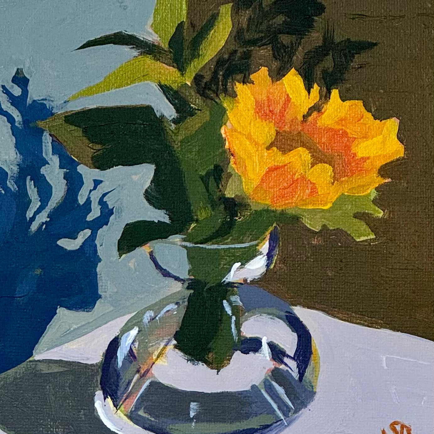 A Sunflower in Winter