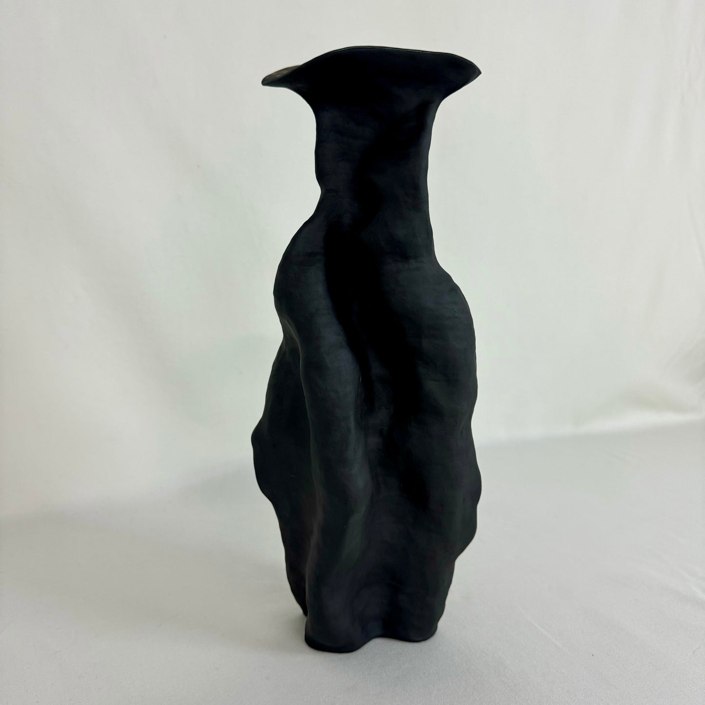 Hand Built Obsidian Flow Vase #2