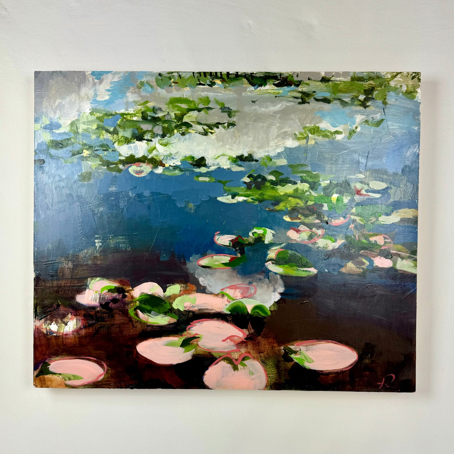 Lilly pad on pink