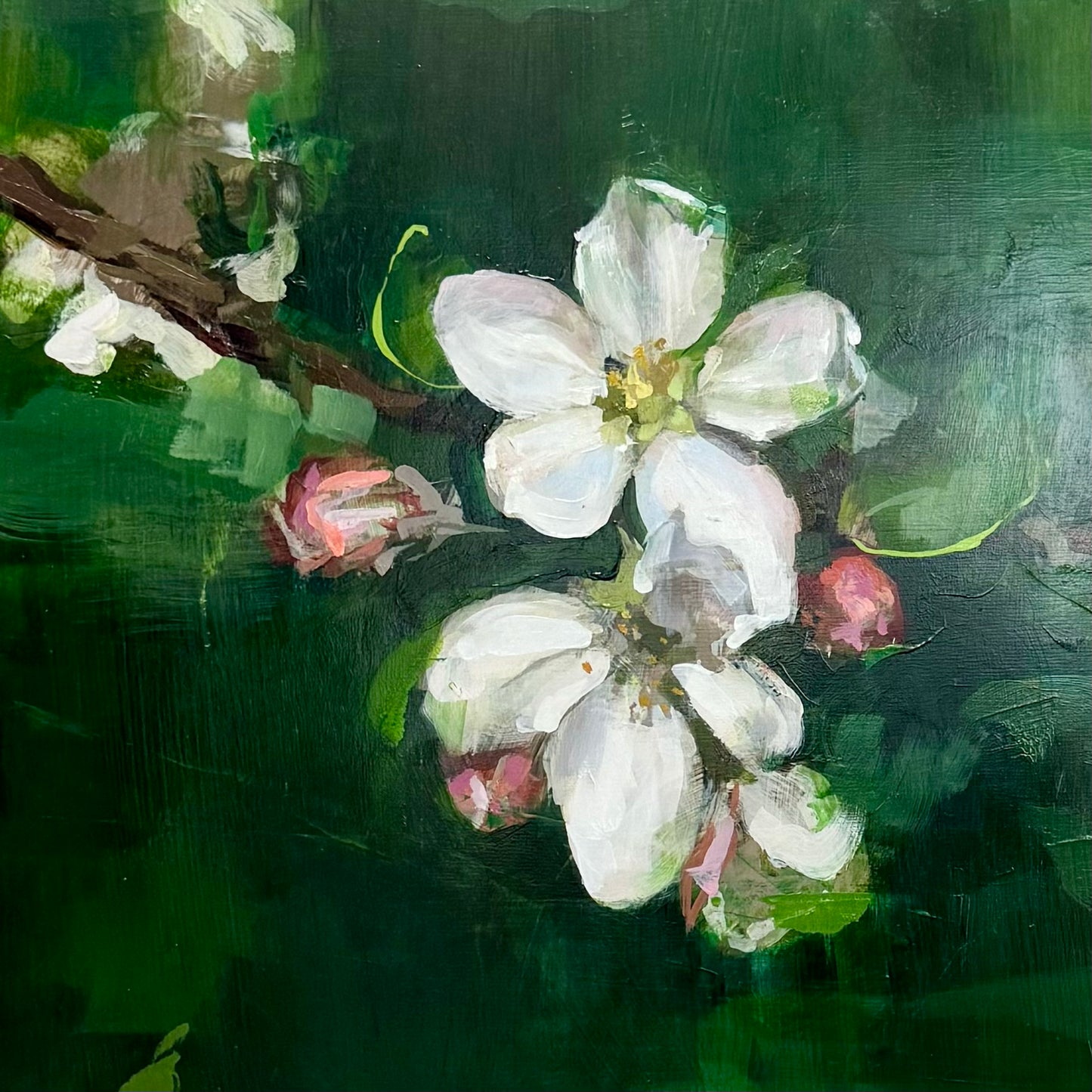 Blossoms on Vibrant Green