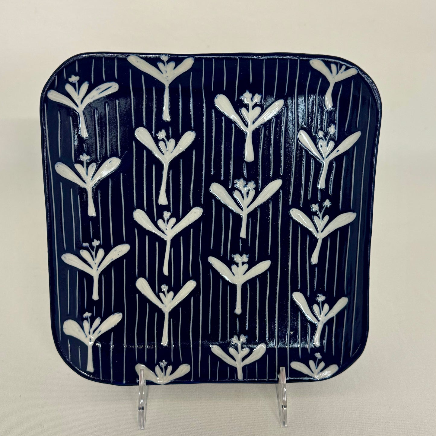 Cobalt Square Platter