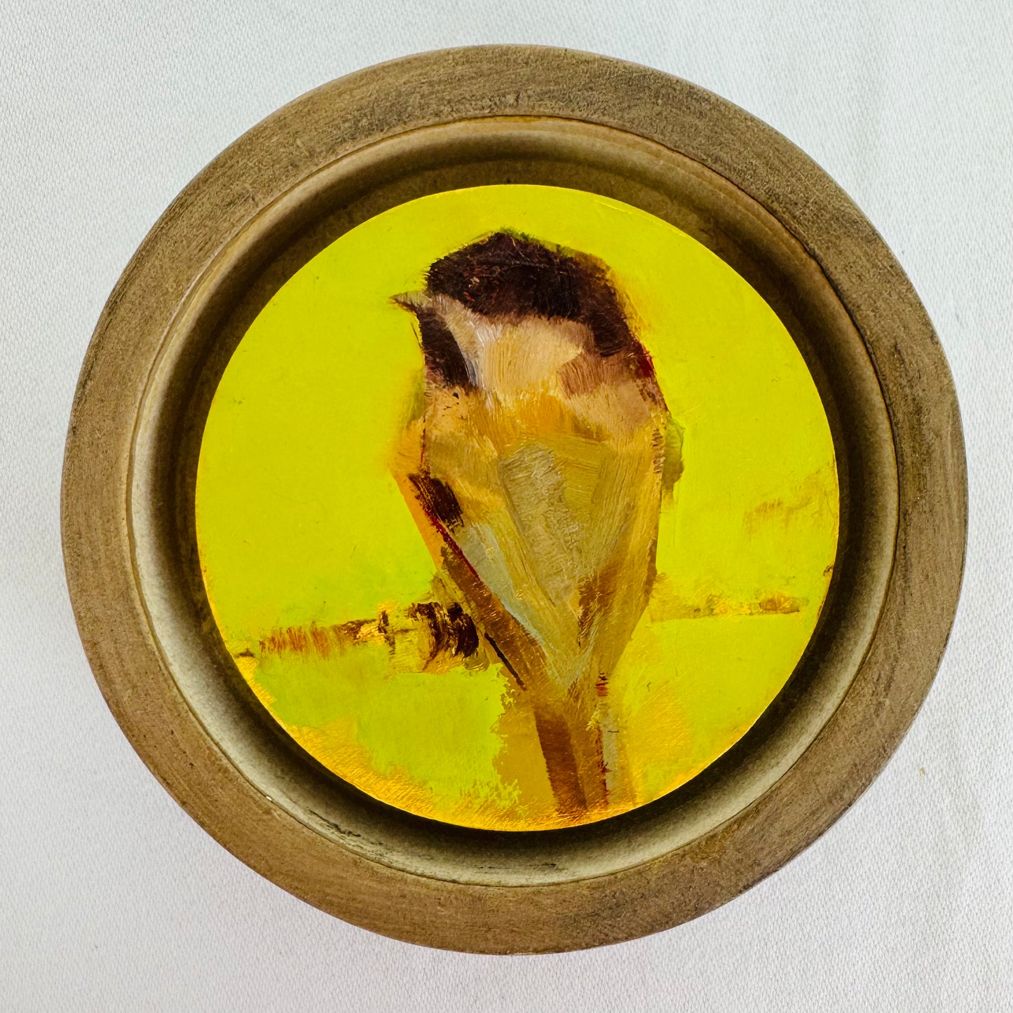 Chickadee on Green