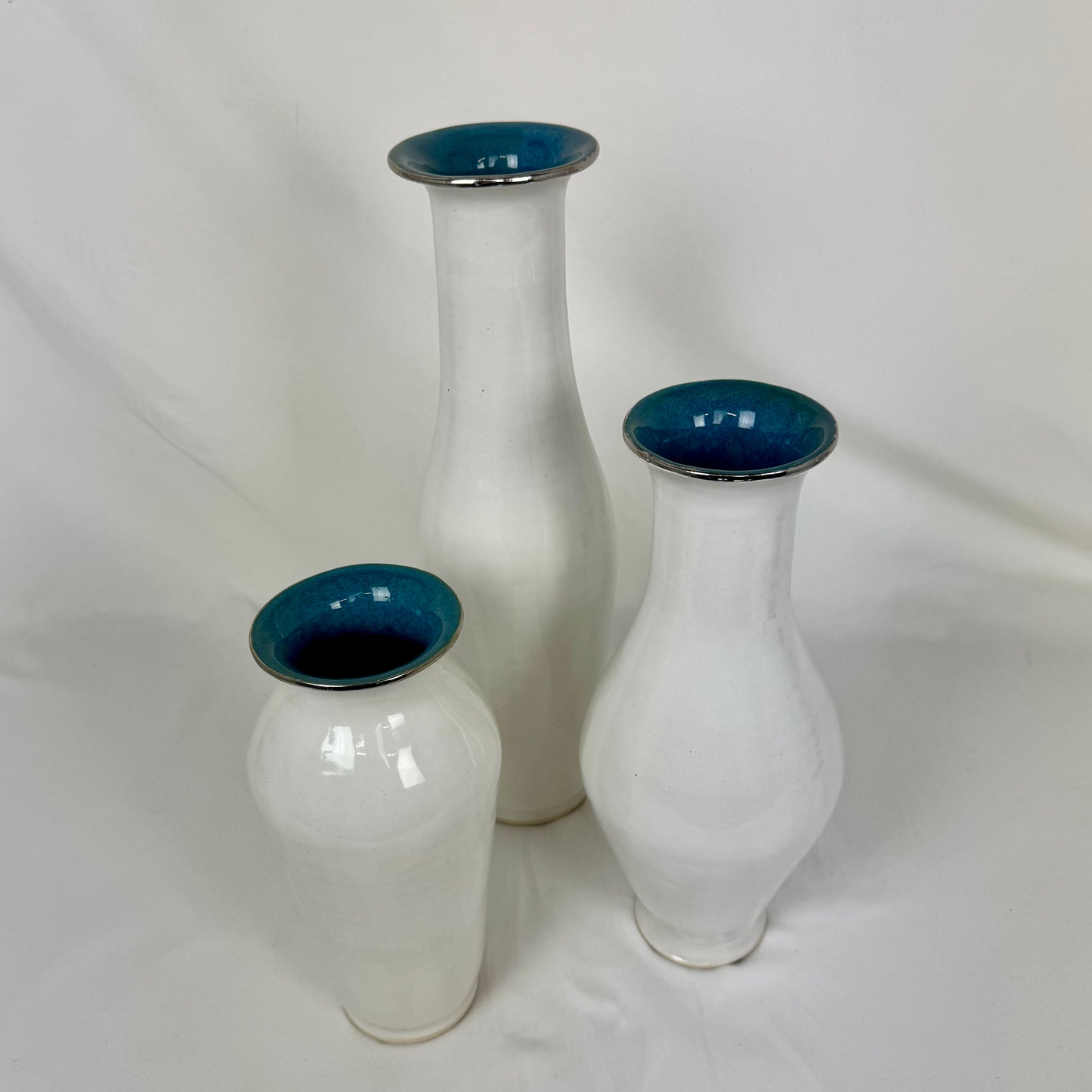 Hand Built White Vase