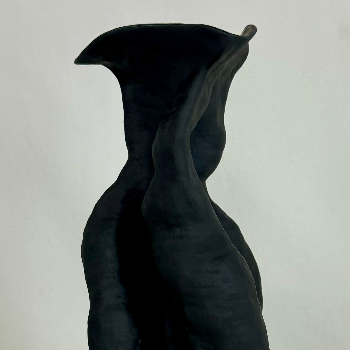 Hand Built Obsidian Flow Vase #2