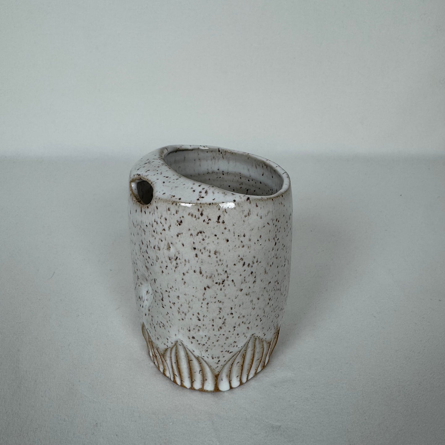 White Carved dimpled Tumbler