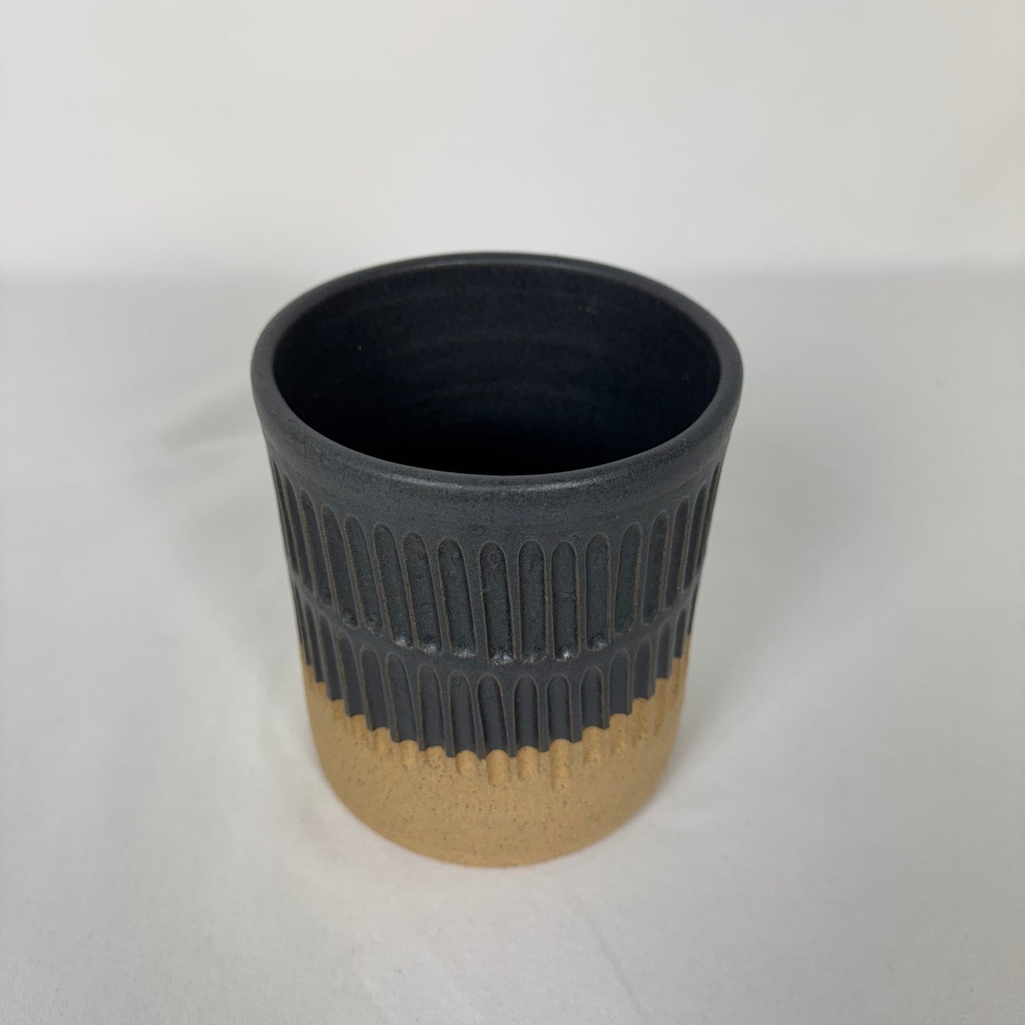 Black Carved Planter Large