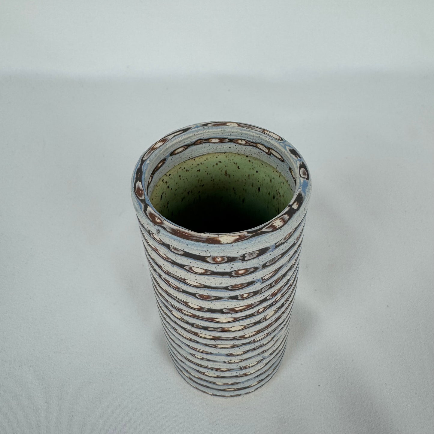Small Carved Vase Horizontal Stripe