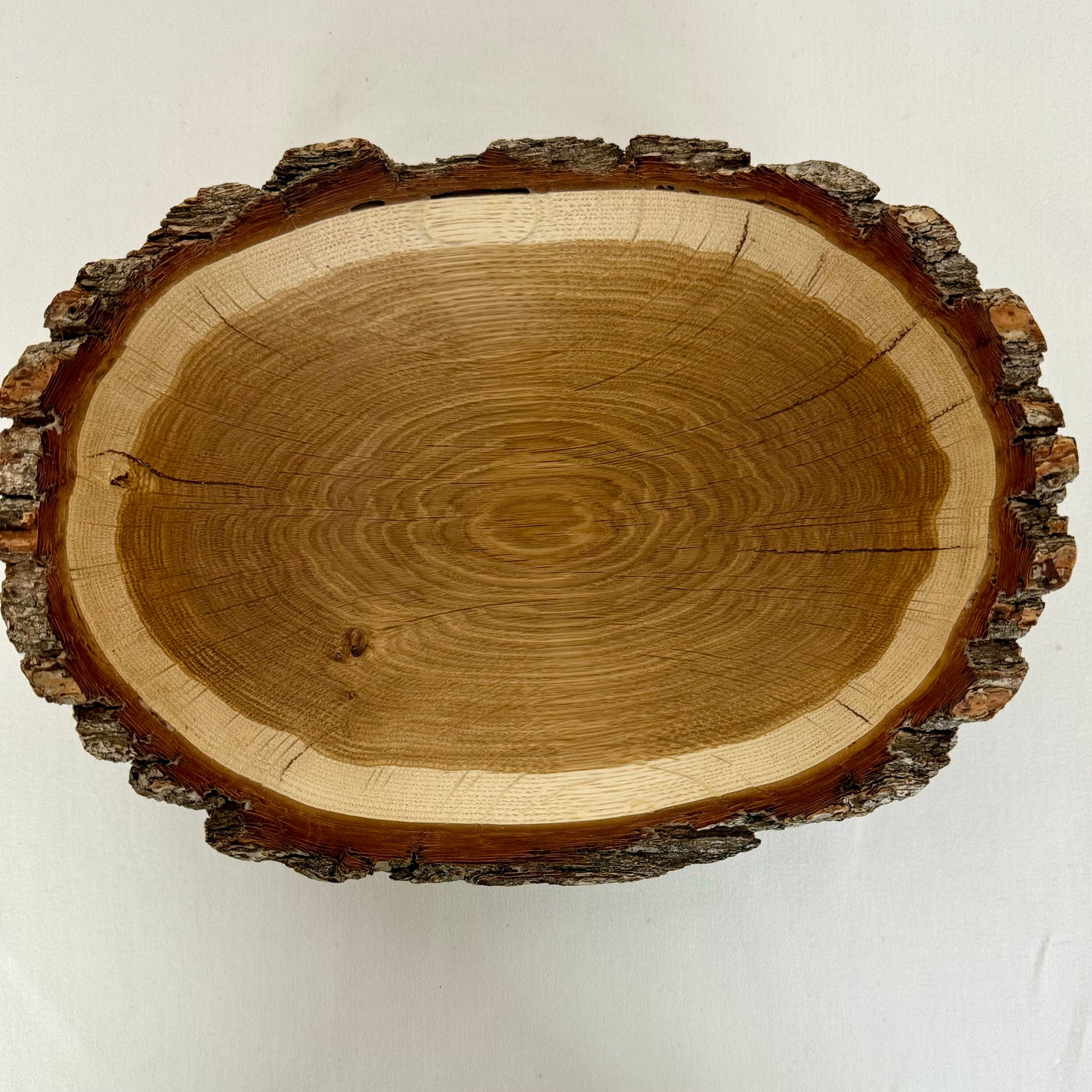 White Oak Live Edge Bark Inclusion Bowl