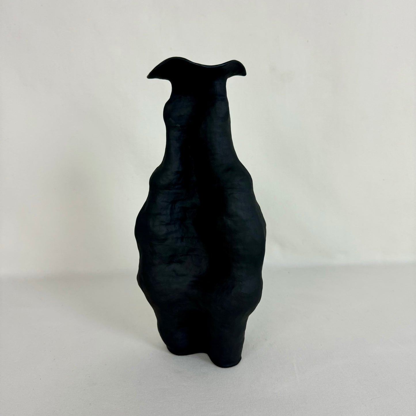Hand Built Obsidian Flow Vase #1