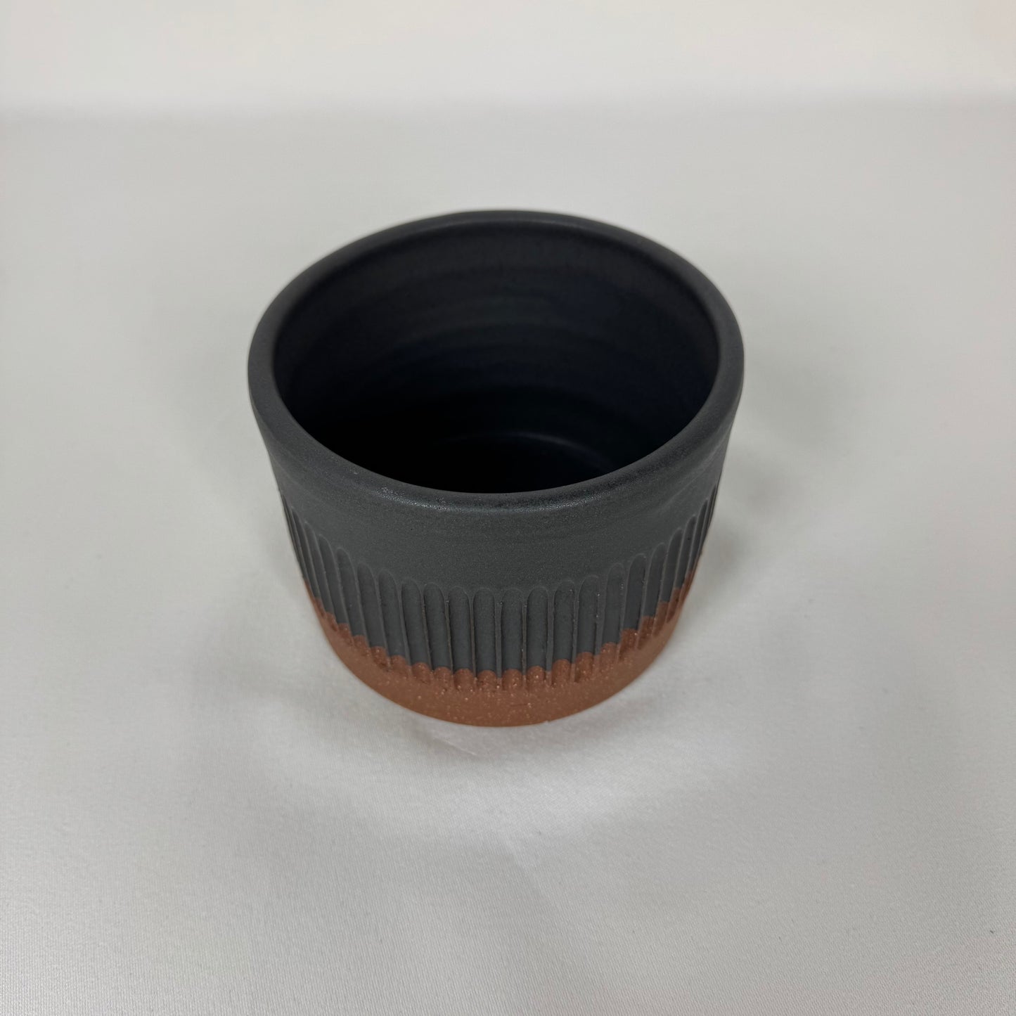 Carved Black Planter Medium