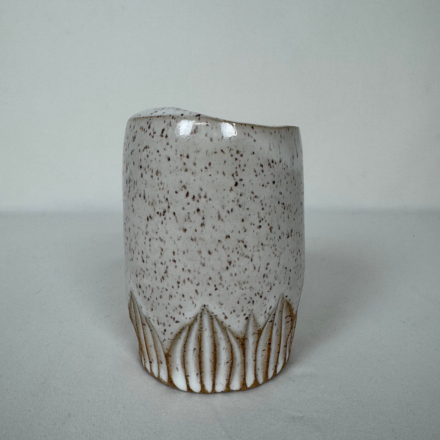 White Carved dimpled Tumbler