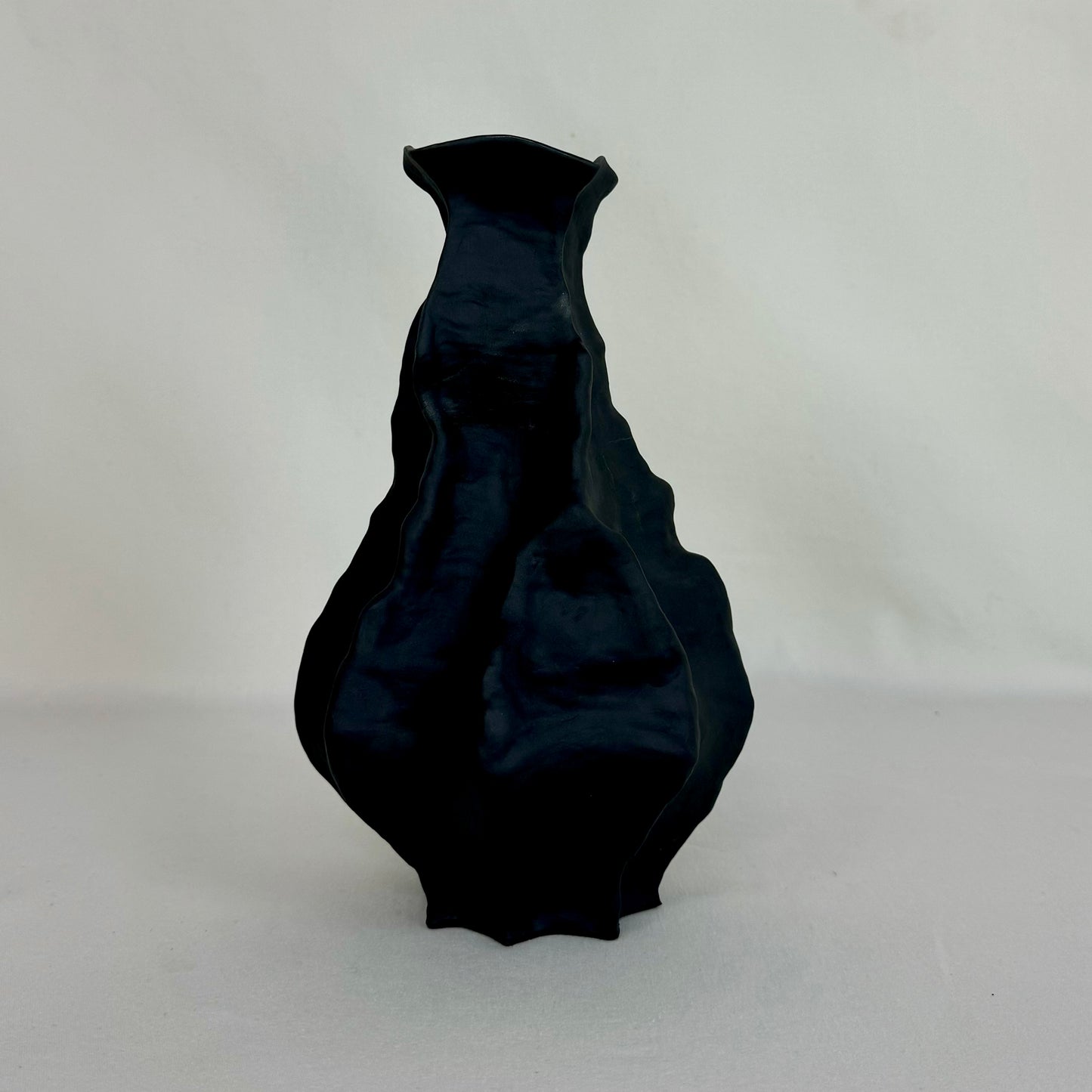 Hand Built Obsidian Flow Vase #3