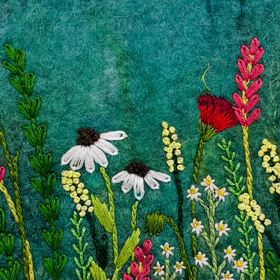 Wildflowers Embroidery on Felt