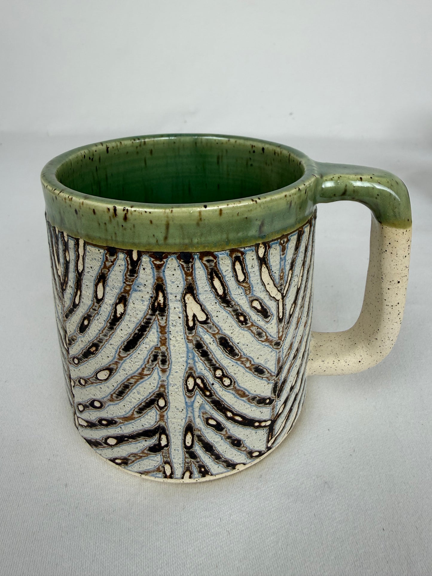 Large Layered Carved Mug