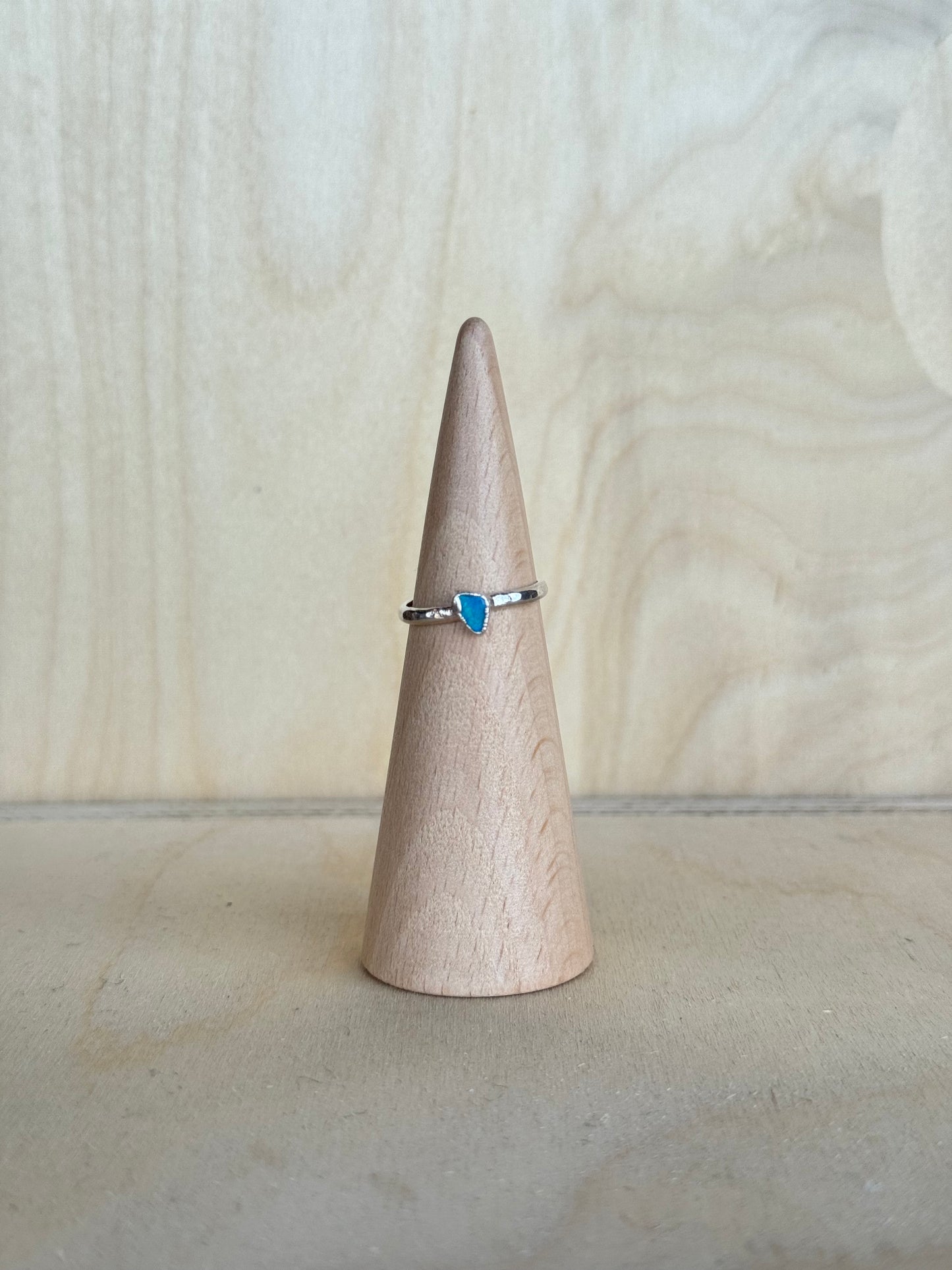 Tiny Blue Opal Ring