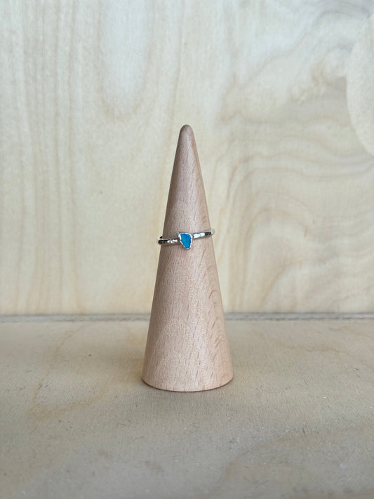 Tiny Blue Opal Ring