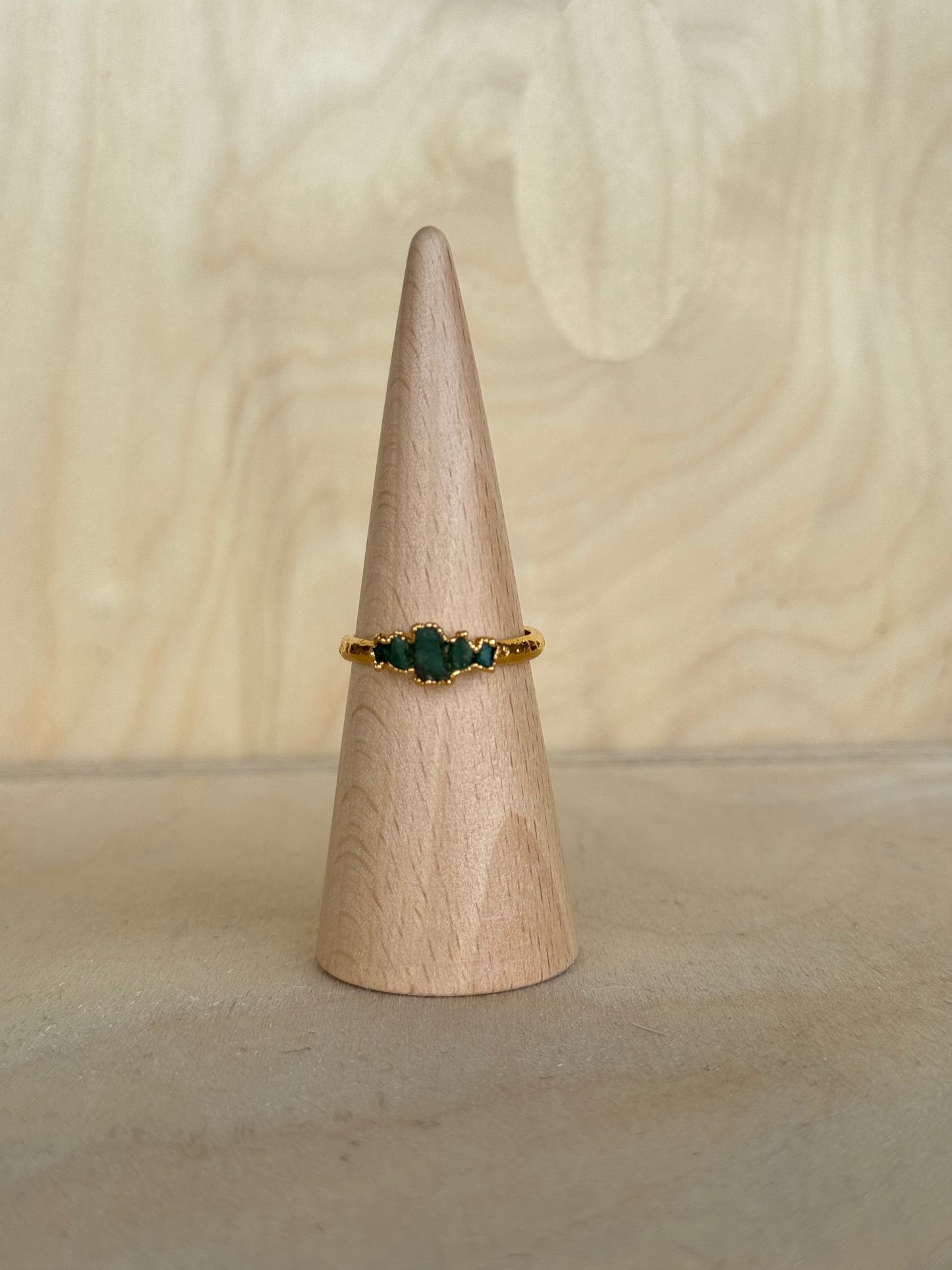 Five Stone Emerald Ring