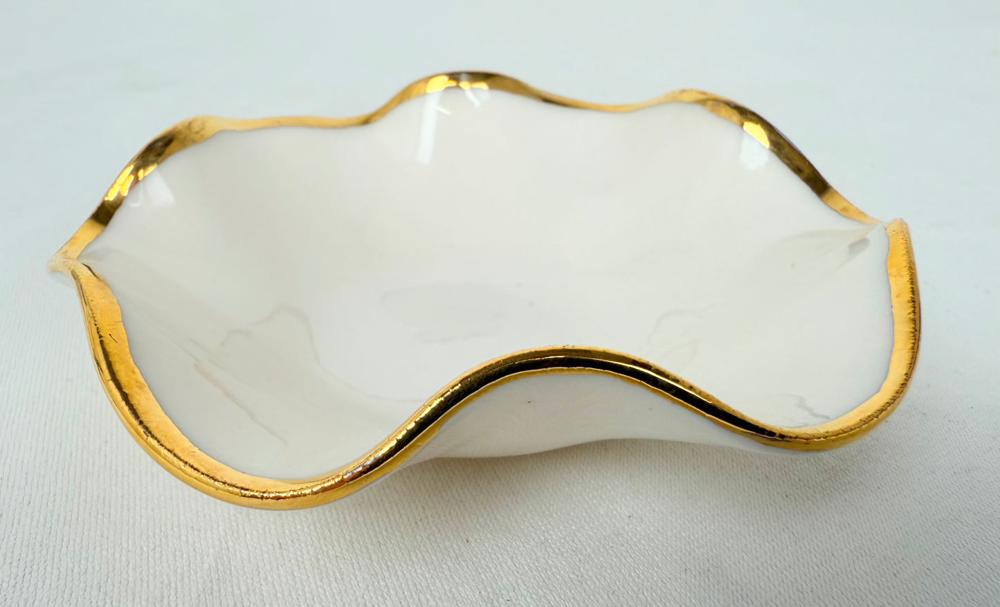 Gold Rimmed Ring Dish