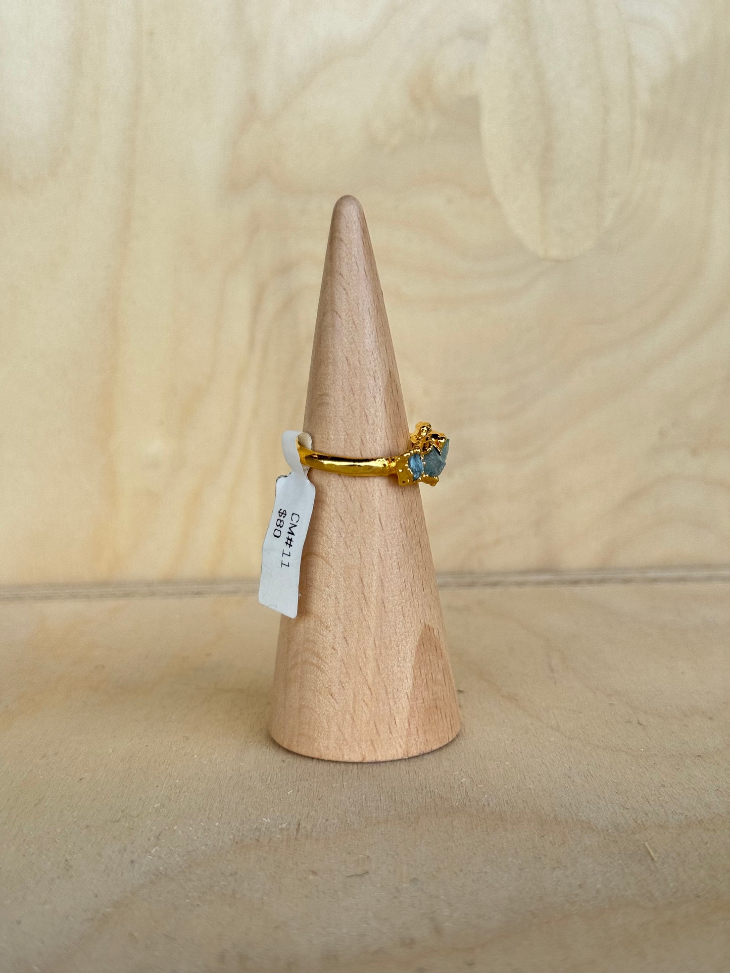 Aquamarine Four Stone Ring