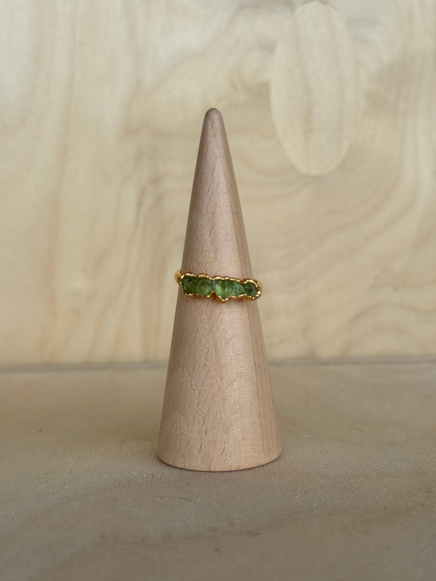 Five Stone Peridot Ring