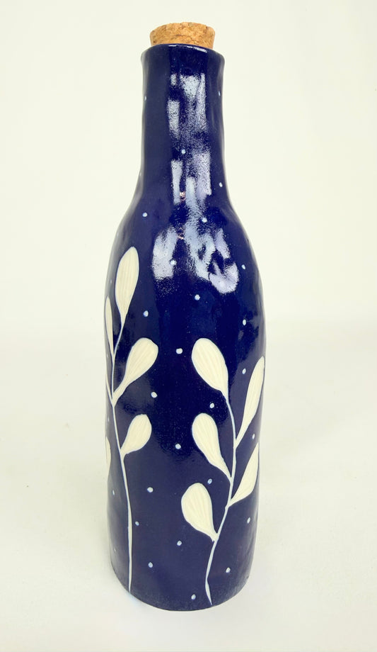 Blue Carved Jug