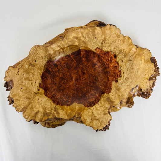 Thailand Gold and Red Amboyna Natural Edge Bowl