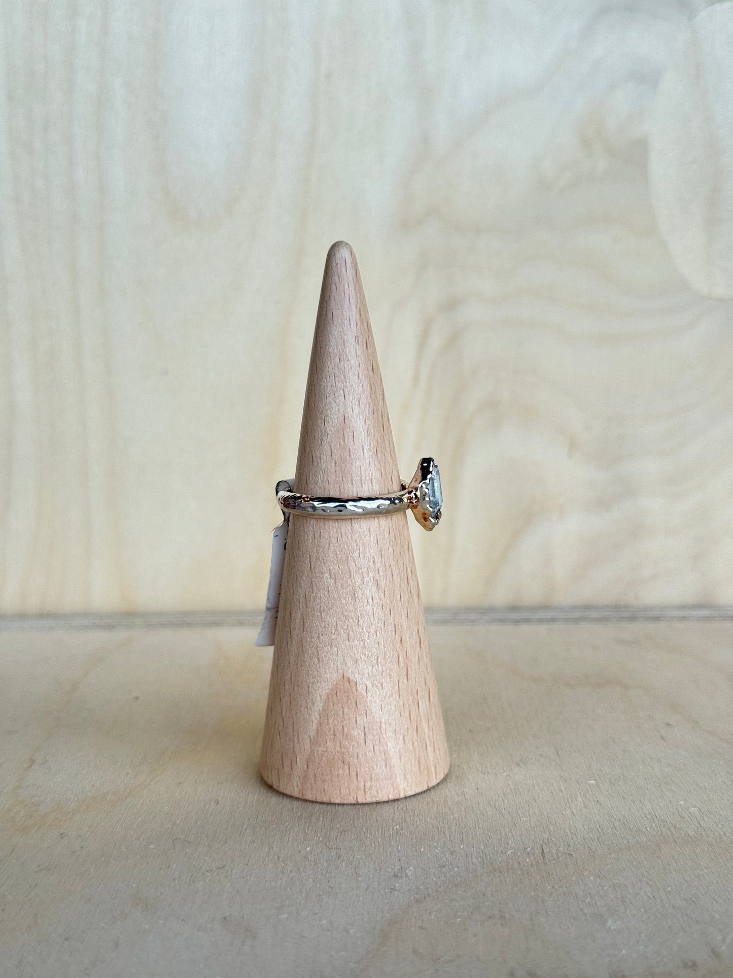Mini Herkimer Diamond Ring
