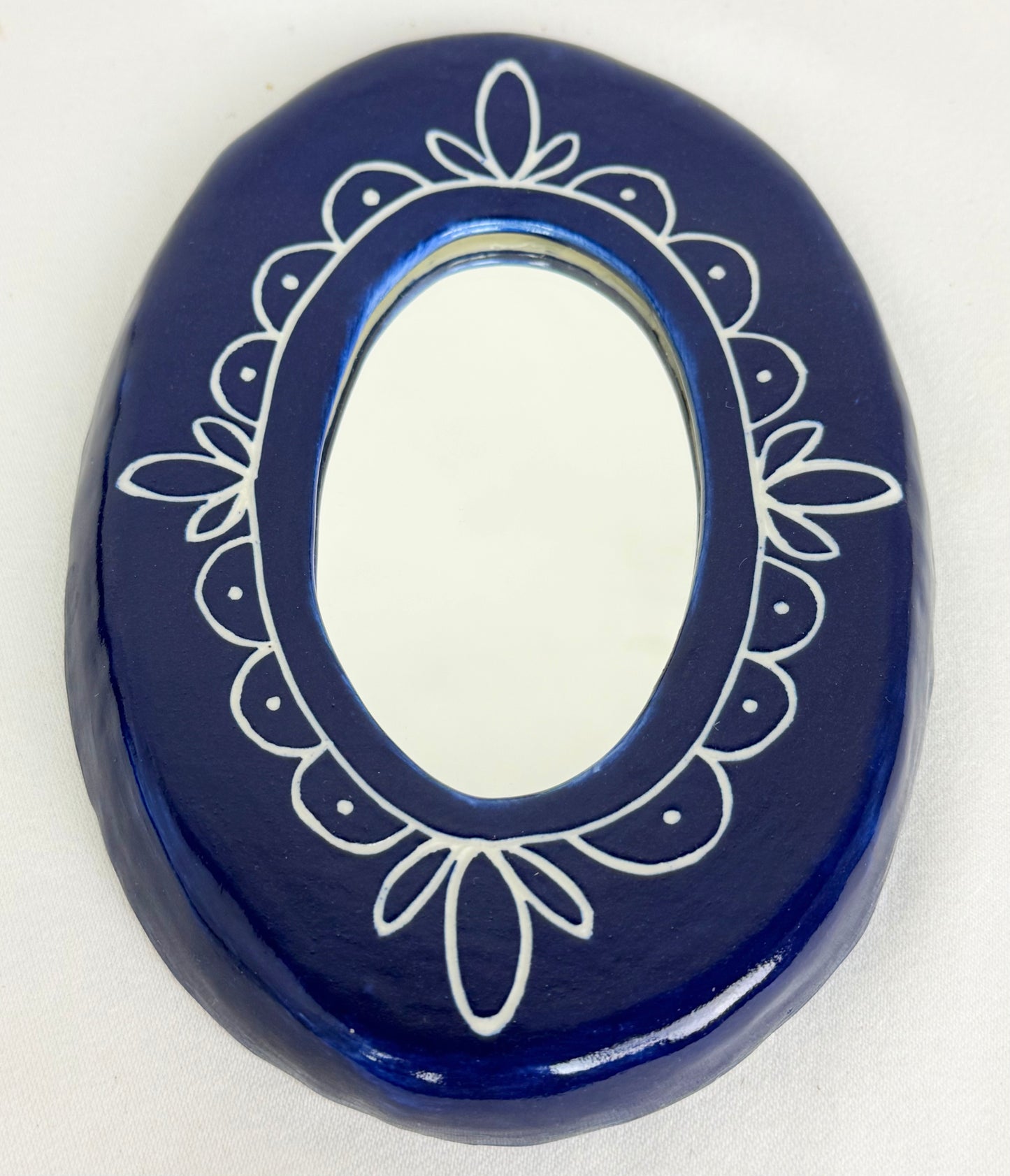 Blue Framed Mirror