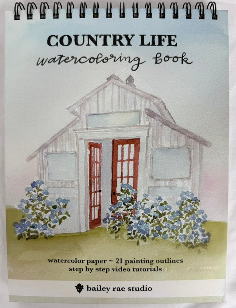Country Life Watercoloring Book