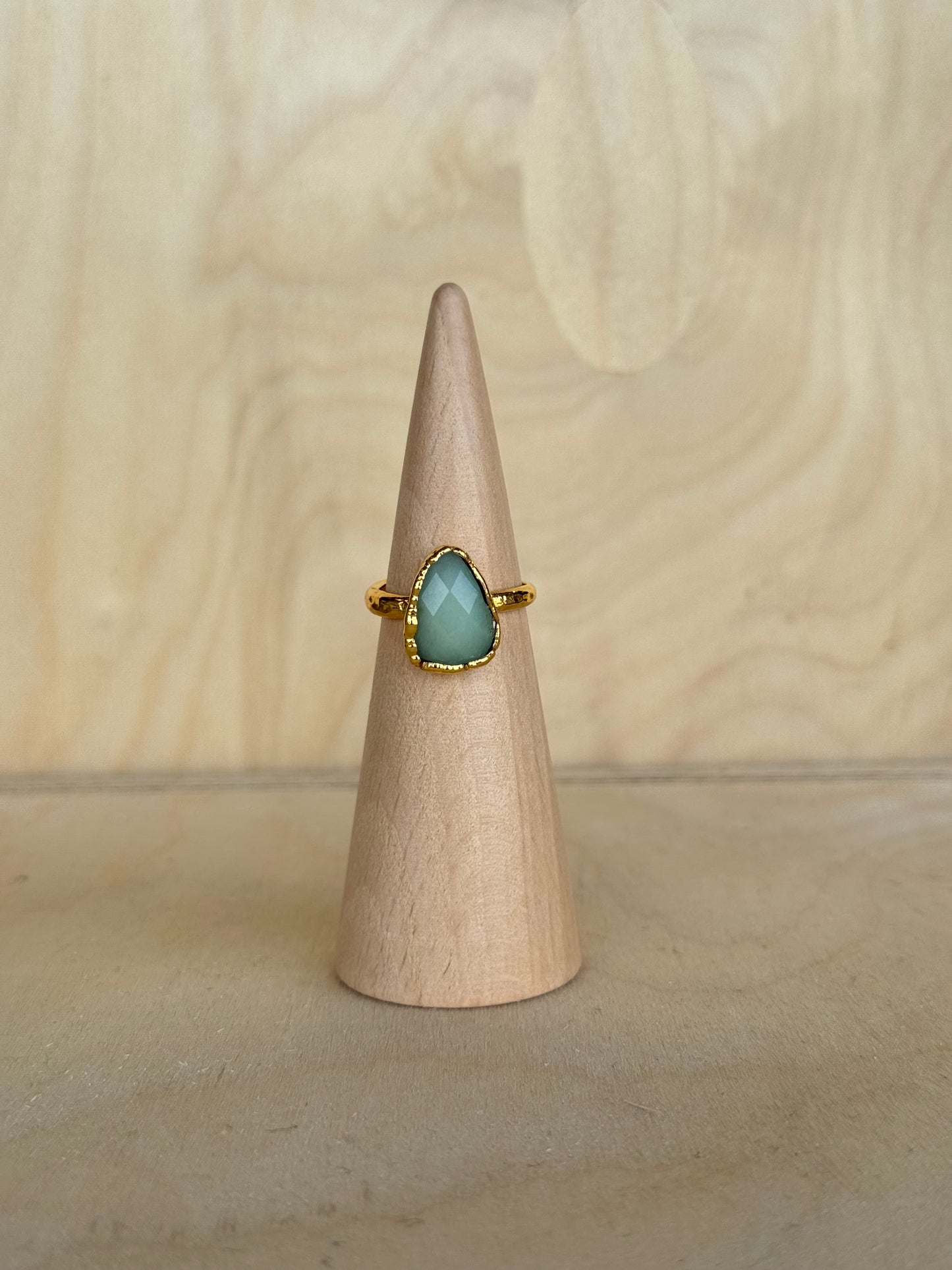 Aqua Chalcedony Ring