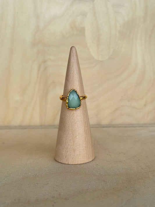 Aqua Chalcedony Ring