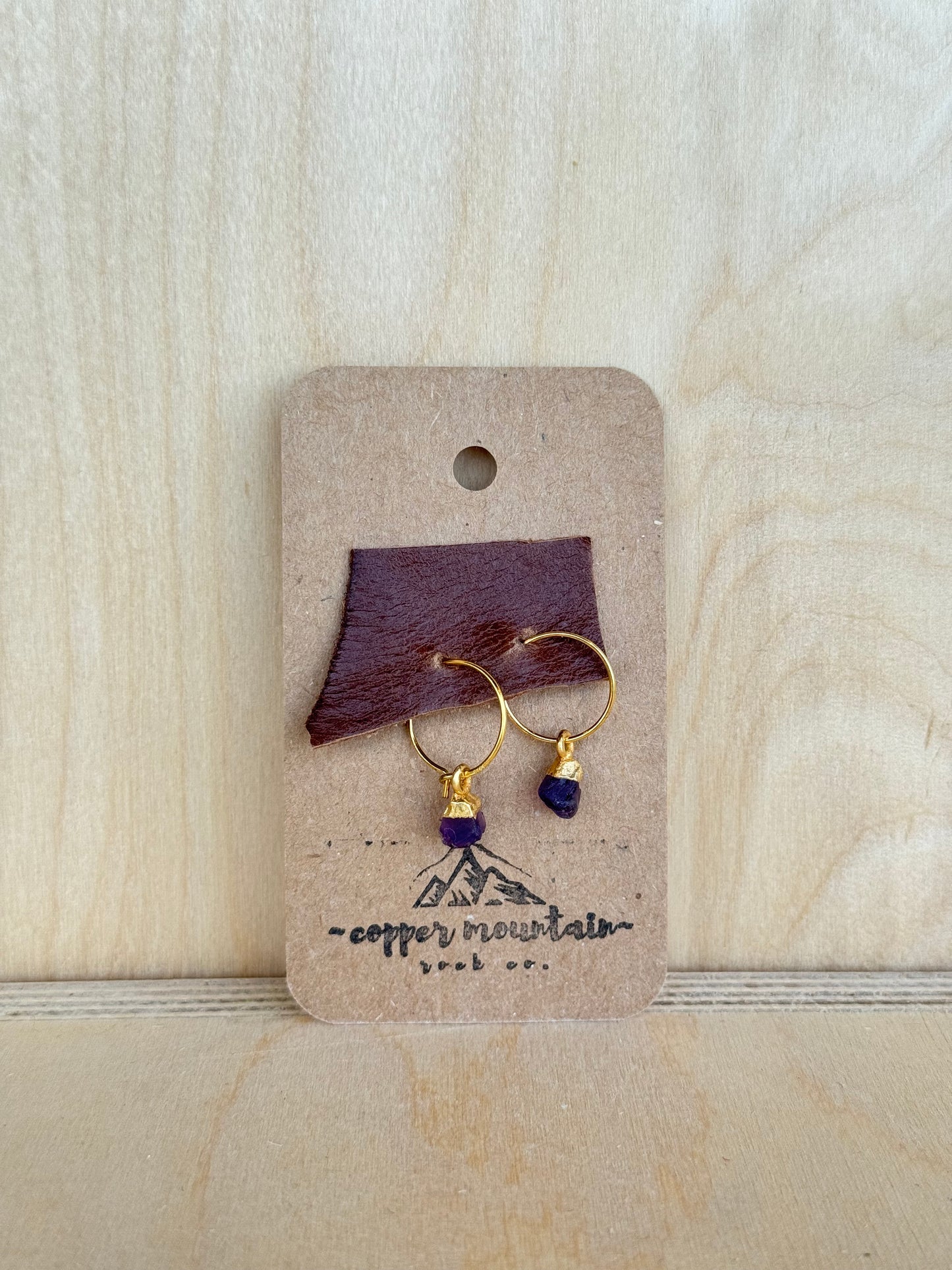 Amethyst Mini Hoops