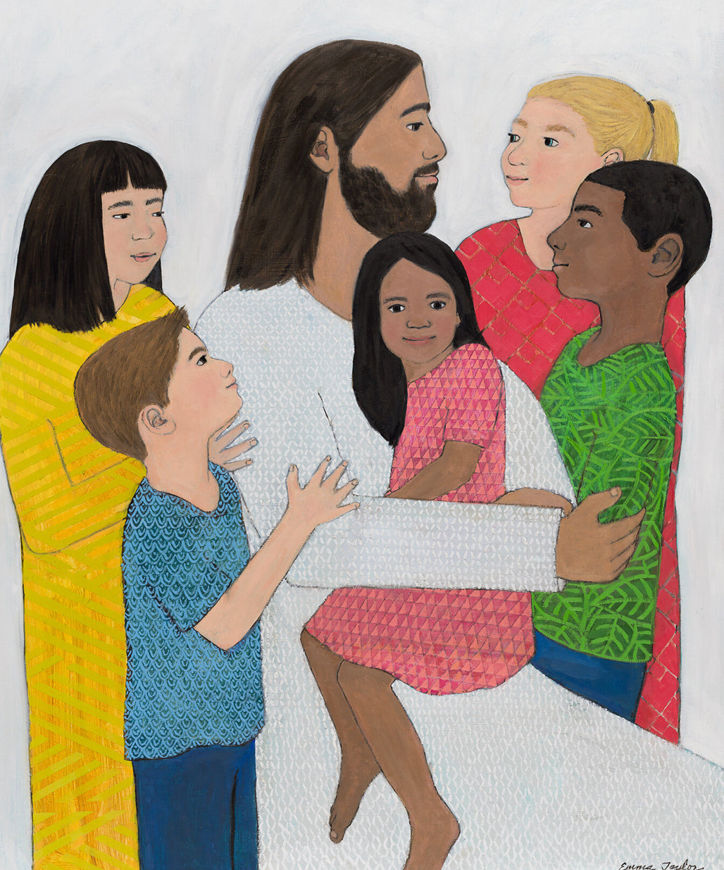 Jesus with the Children 11 x 14