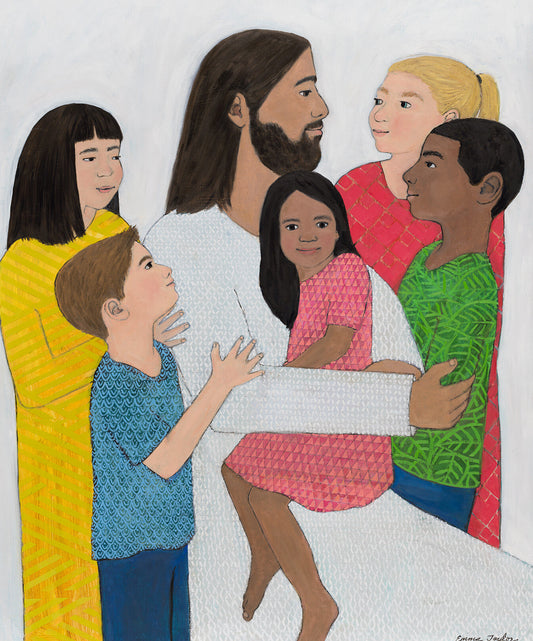 Jesus with the Children 11 x 14