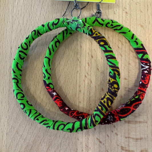 African Batik Earrings