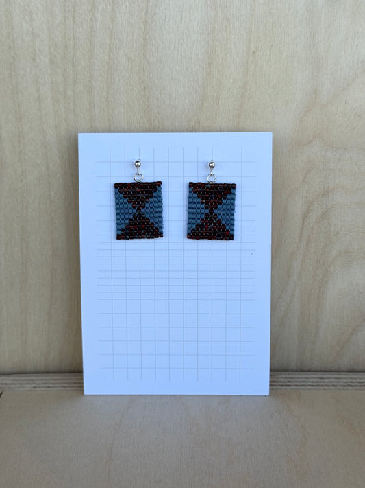 Burgundy & Slate Squares