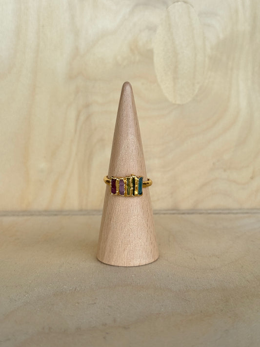 Five Stone Multi-Color Tourmaline