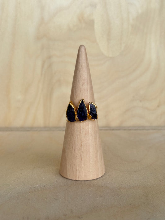 Three Stone Amethyst Ring